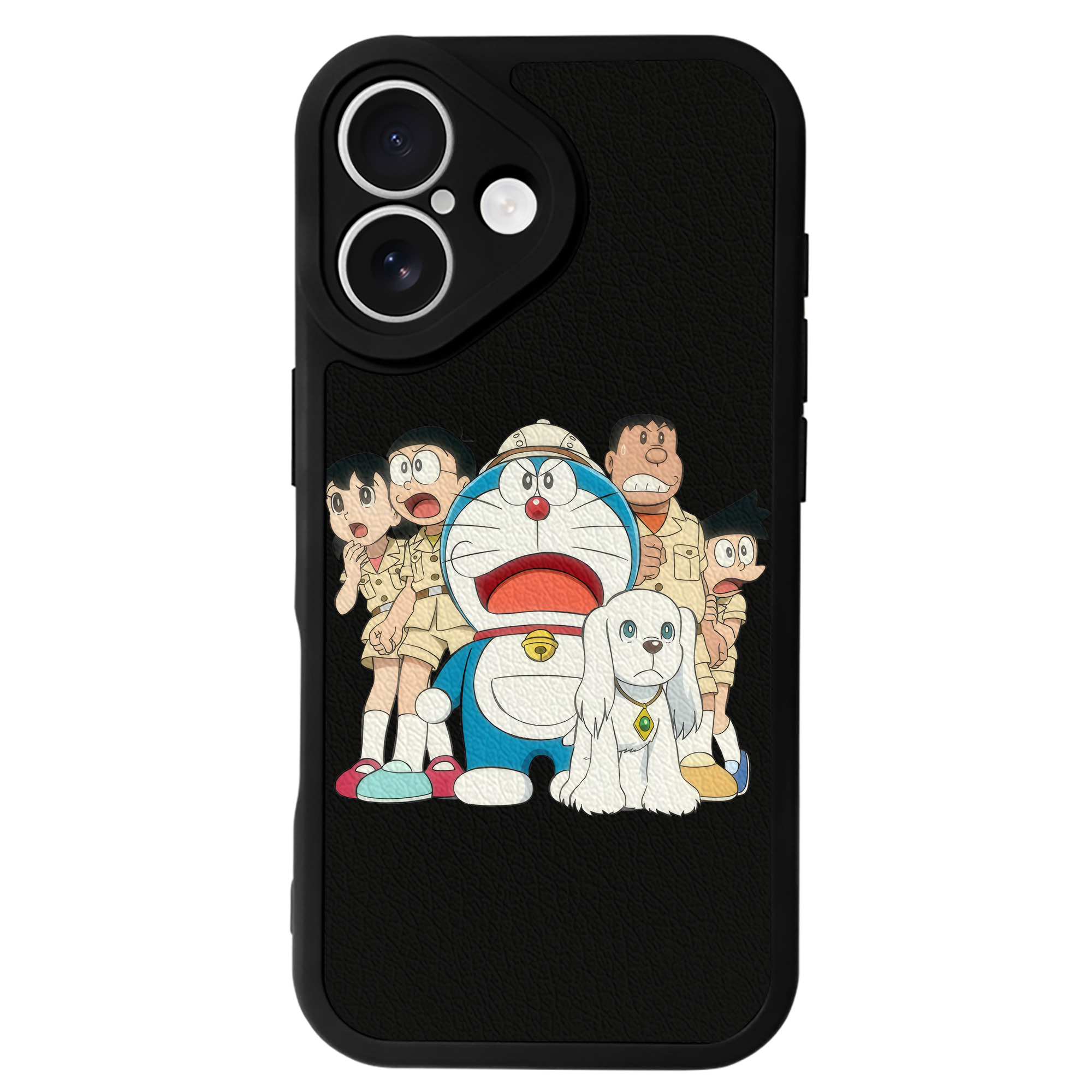 （画像用） ドラえもん Doraemon 【iPhone 16シリーズ対応】シリコンスマホケース（レザー調） 材質：シリコン